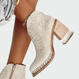 Botas de couro bordadas - Ines Braga
