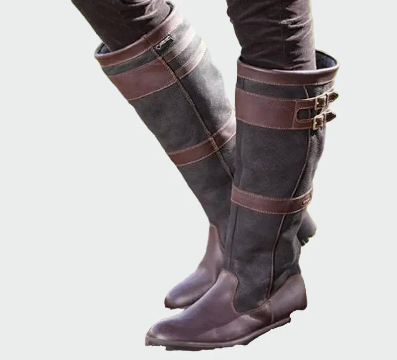 Botas de couro retro - Ines Braga