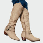Botas de cowboy de couro retro - Ines Braga