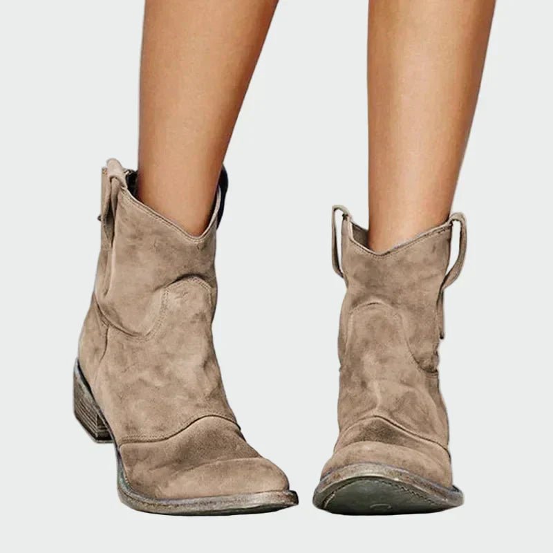 Botas de cowboy retro de tornozelo - Ines Braga