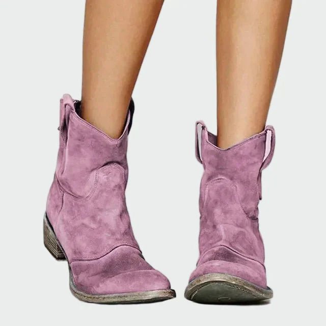 Botas de cowboy retro de tornozelo - Ines Braga