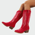 Botas ocidentais bordadas e elegantes - Ines Braga