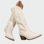 Botas ocidentais bordadas e elegantes - Ines Braga