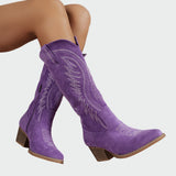 Botas ocidentais bordadas e elegantes - Ines Braga