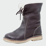 Botins de couro impermeáveis com forro de lã - Ines Braga