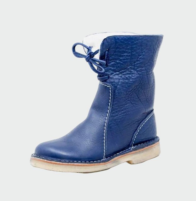 Botins de couro impermeáveis com forro de lã - Ines Braga