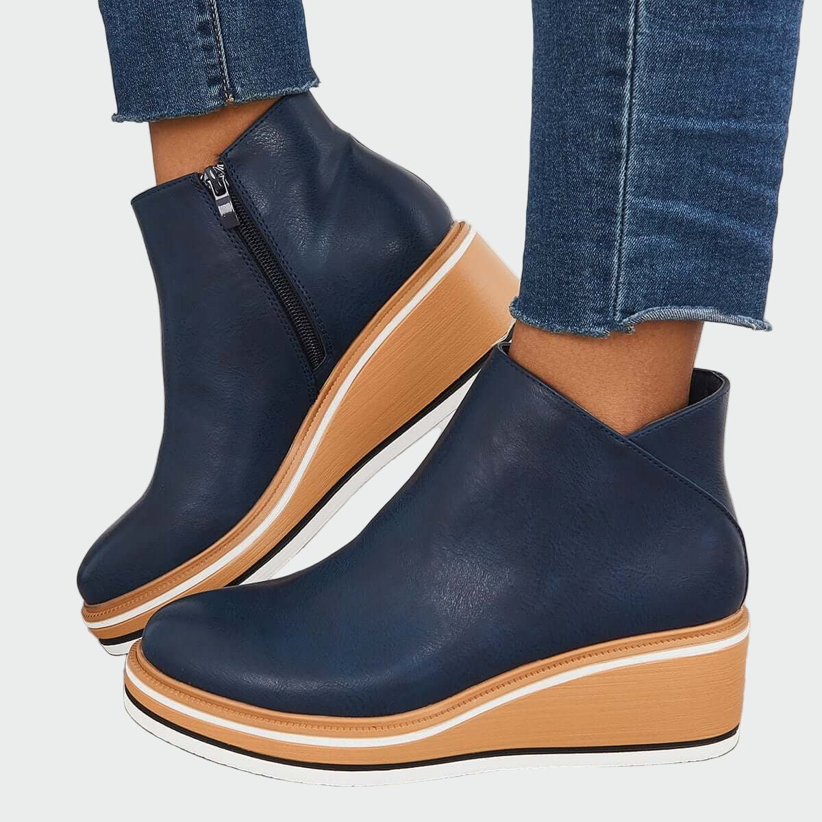 Botins de couro ortopédicos - Ines Braga