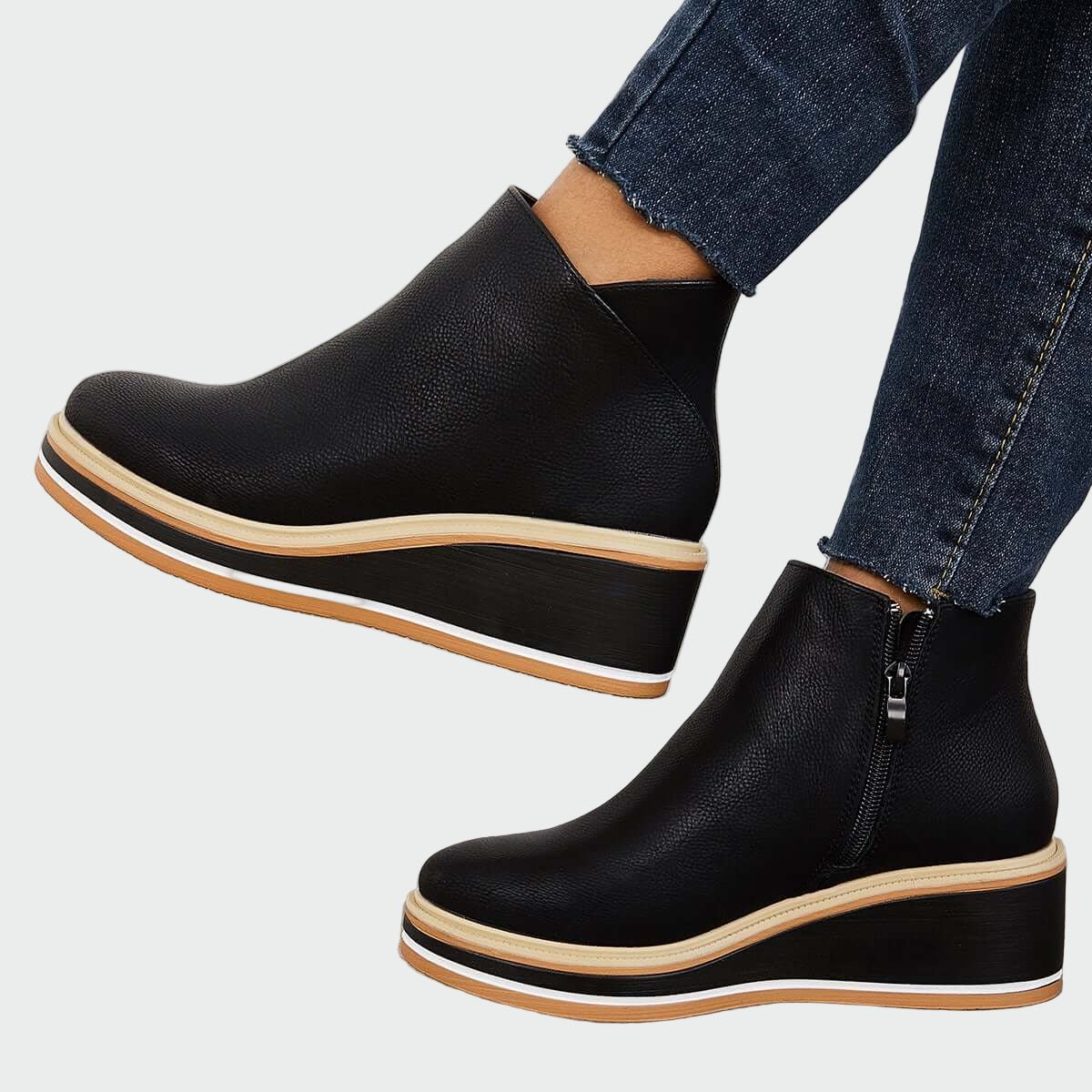 Botins de couro ortopédicos - Ines Braga