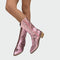 Botins de cowboy metálicos - Ines Braga