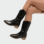 Botins de cowboy metálicos - Ines Braga