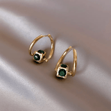 Brilho Real Brincos Verdes em Ouro - para Ocasiões - Ines Braga