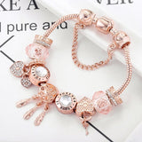 BrilhoNobre Pulseira Floco de Neve Rosas - Pendente Prata - Ines Braga