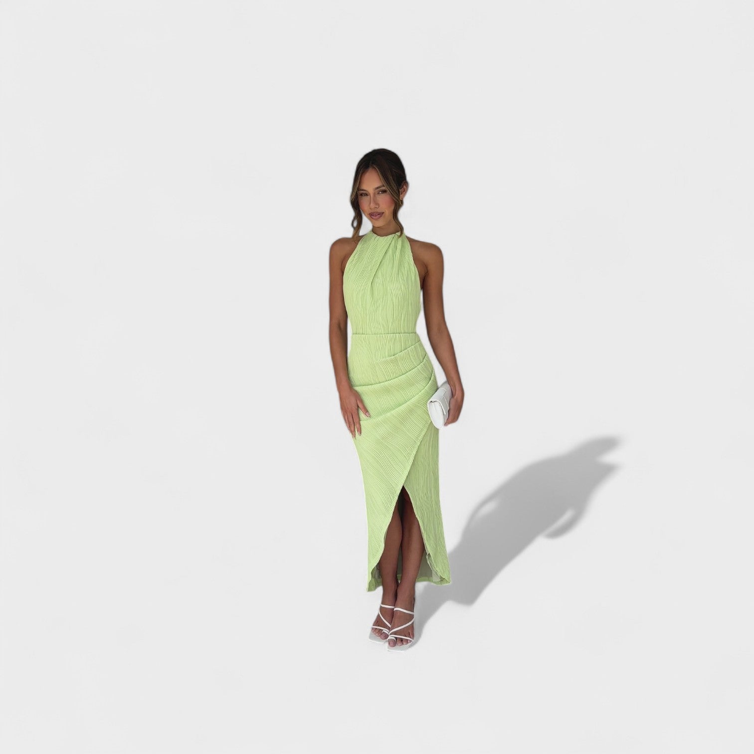 Camila - Vestido comprido com pregas - Ines Braga