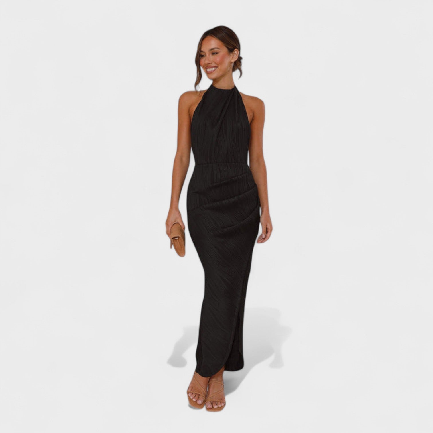 Camila - Vestido comprido com pregas - Ines Braga