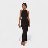 Camila - Vestido comprido com pregas - Ines Braga