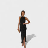 Camila - Vestido comprido com pregas - Ines Braga