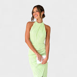 Camila - Vestido comprido com pregas - Ines Braga