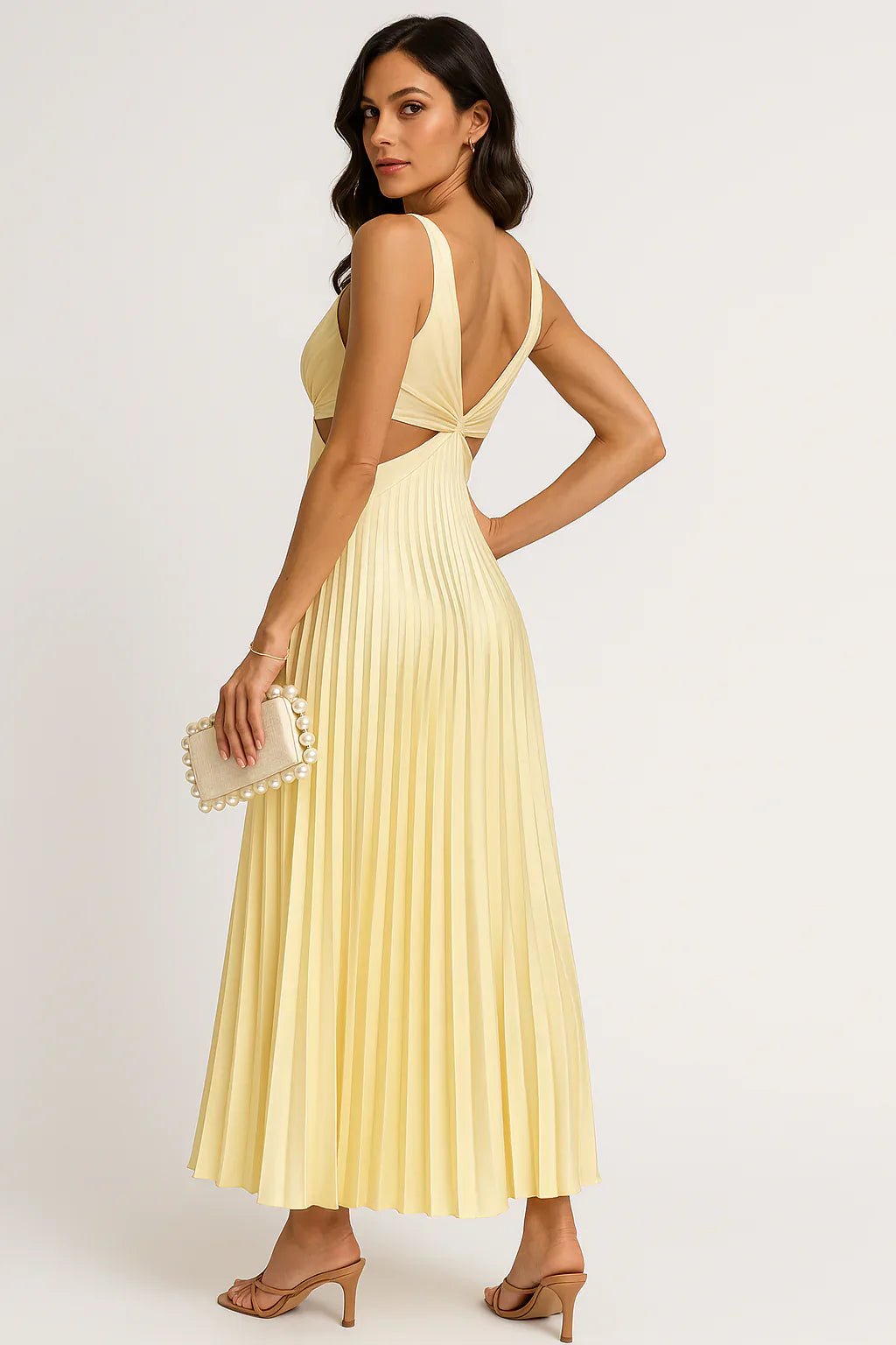 Camilla™ - Vestido Sem Mangas /Midi - Ines Braga