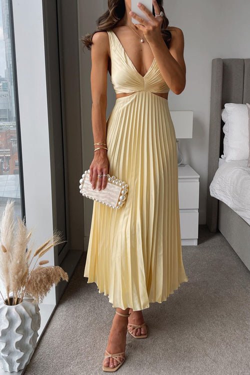 Camilla™ - Vestido Sem Mangas /Midi - Ines Braga