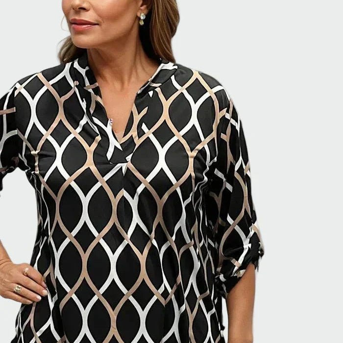 Camisa casual de manga longa com design elegante - Ines Braga