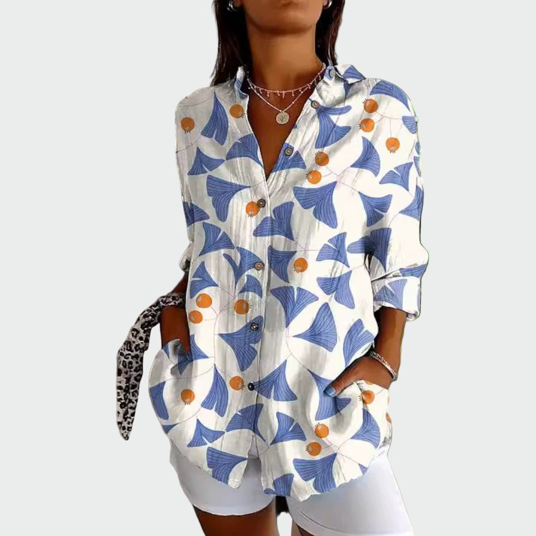 Camisa estilosa com estampa floral - Ines Braga