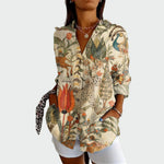 Camisa estilosa com estampa floral - Ines Braga