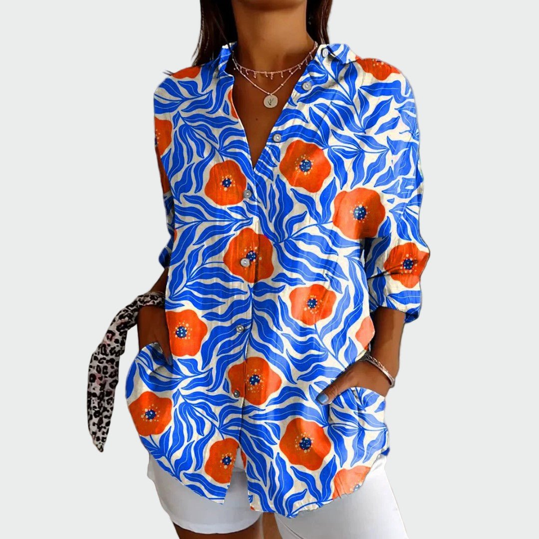 Camisa estilosa com estampa floral - Ines Braga