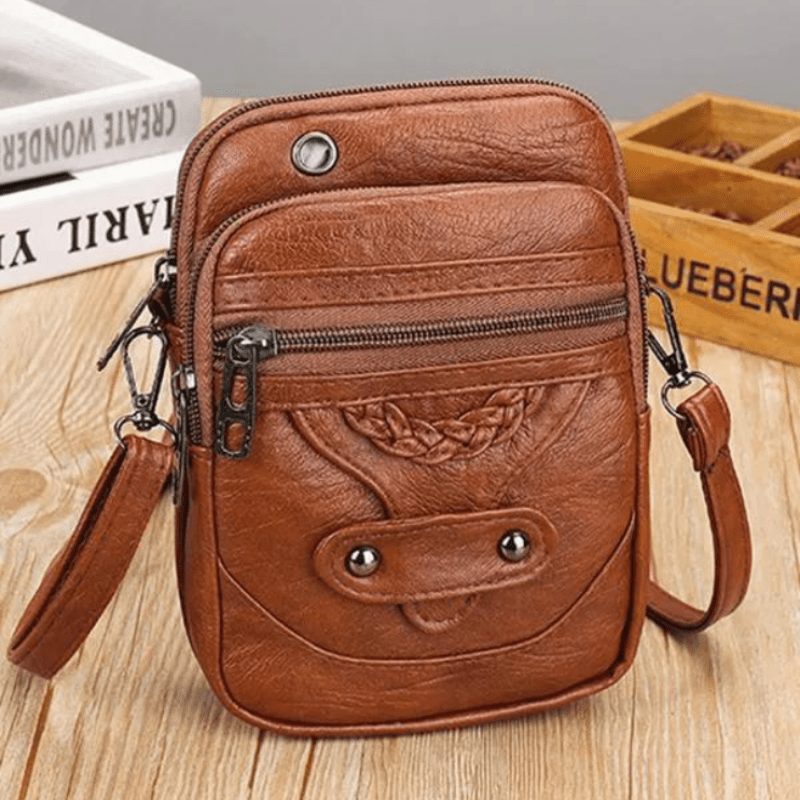 Carice | Bolsa de Couro Vintage Durável e Versátil - Ines Braga