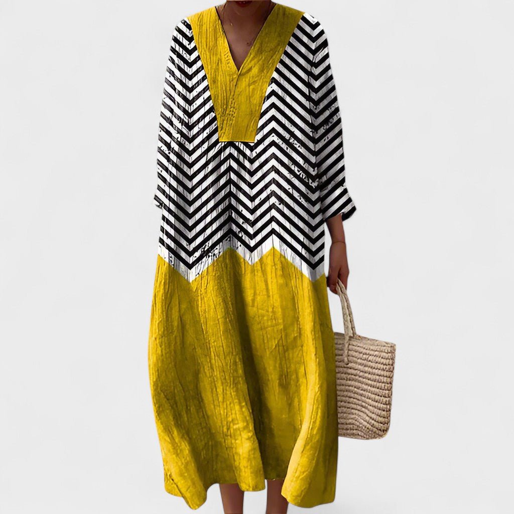 Carla | Vestido Geométrico Elegante - Ines Braga