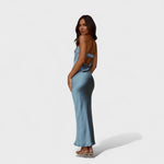Carmen | Vestido de cetim sem mangas - Ines Braga