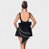 Carrie - Mini vestido com fita de pérolas - Ines Braga