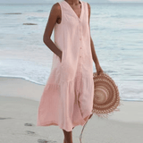 Celeste | Vestido com Decote em V - Ines Braga
