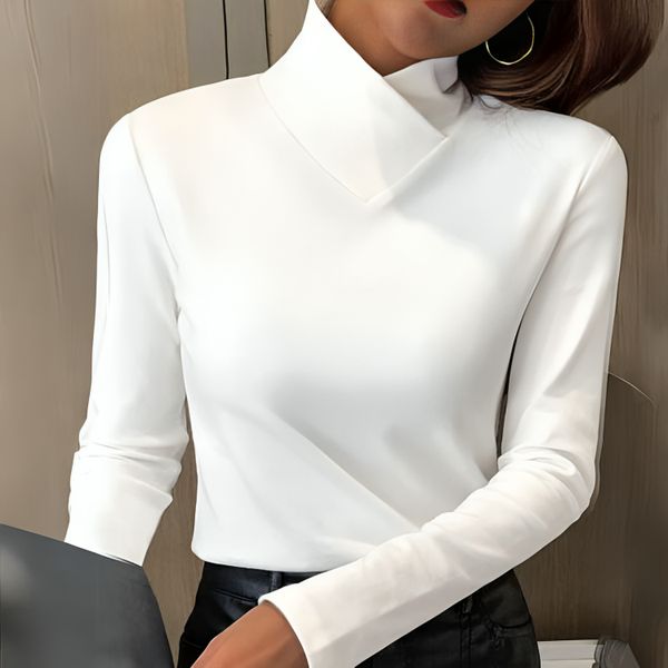 Cinda | Camisola de Gola Alta Elegante - Ines Braga