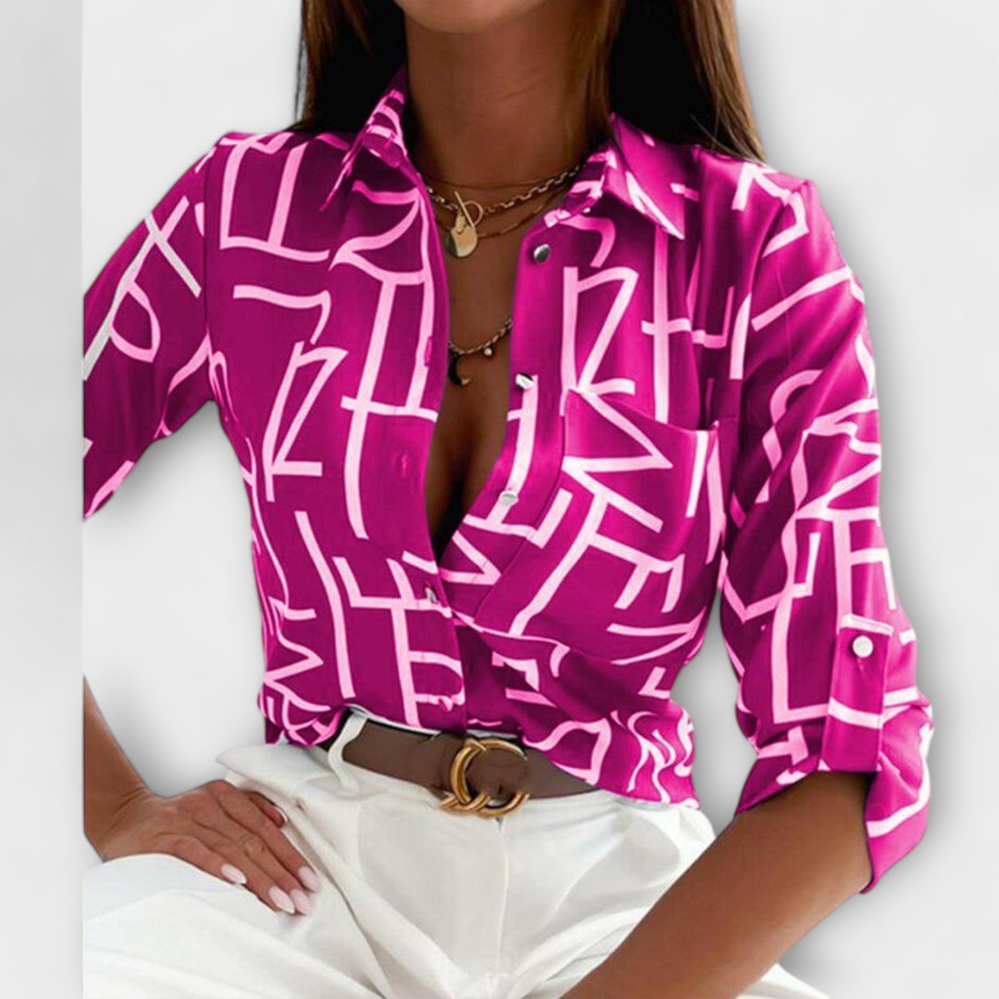 Clara - Blusa com Gola Clássica - Ines Braga