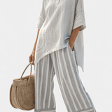 Clarisse | Conjunto Daisy Blusa Assimétrica Elegante Conforto - Ines Braga