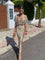 Constança | Vestido Floral com Plissado e Decote V - Ines Braga