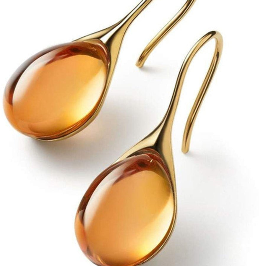 CristalLux Brincos Gota Ouro Prata - Elegância Brilhante - Ines Braga