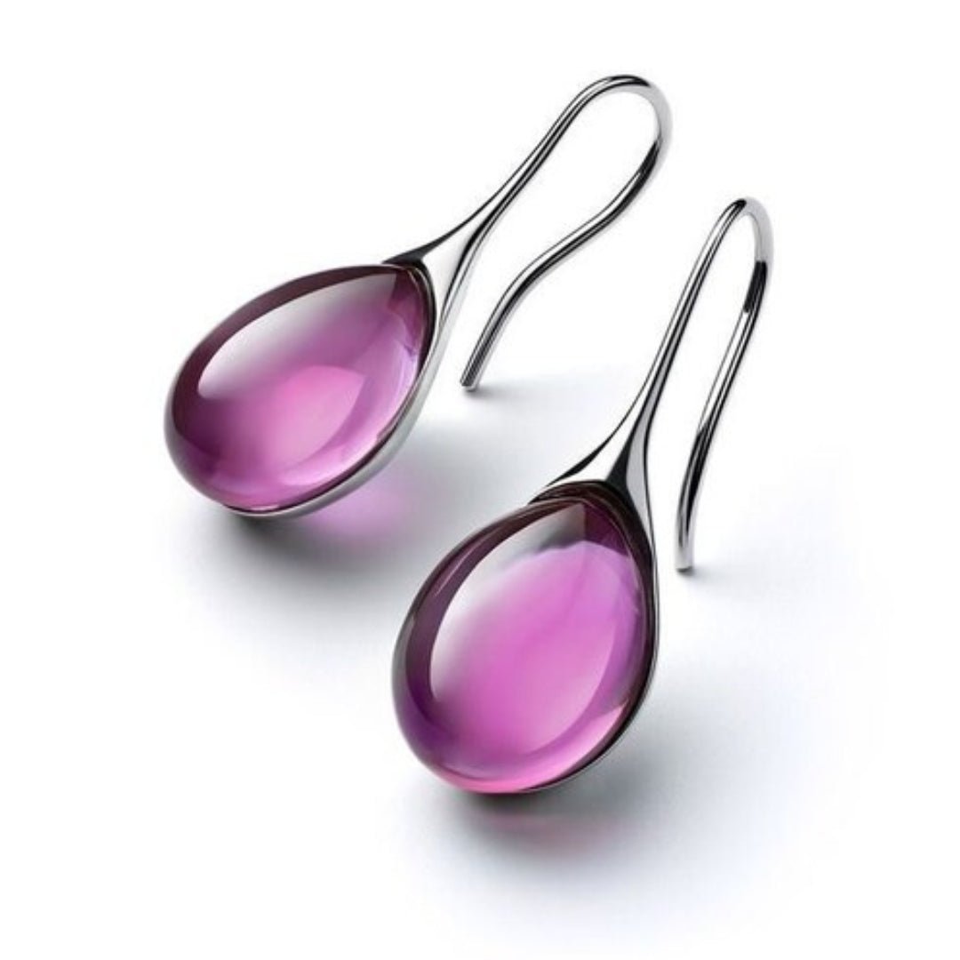 CristalLux Brincos Gota Ouro Prata - Elegância Brilhante - Ines Braga