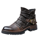 Sapatos masculinos marrons Martin com cadarço