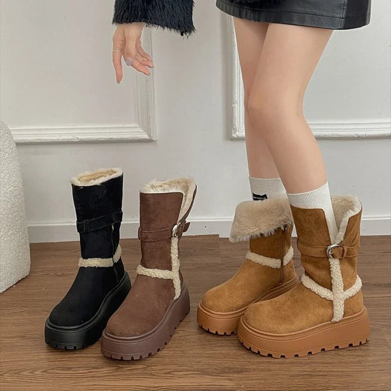 Danna | Botas com plataforma de inverno com design moderno e aconchegante - Ines Braga