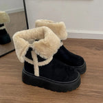Danna | Botas com plataforma de inverno com design moderno e aconchegante - Ines Braga