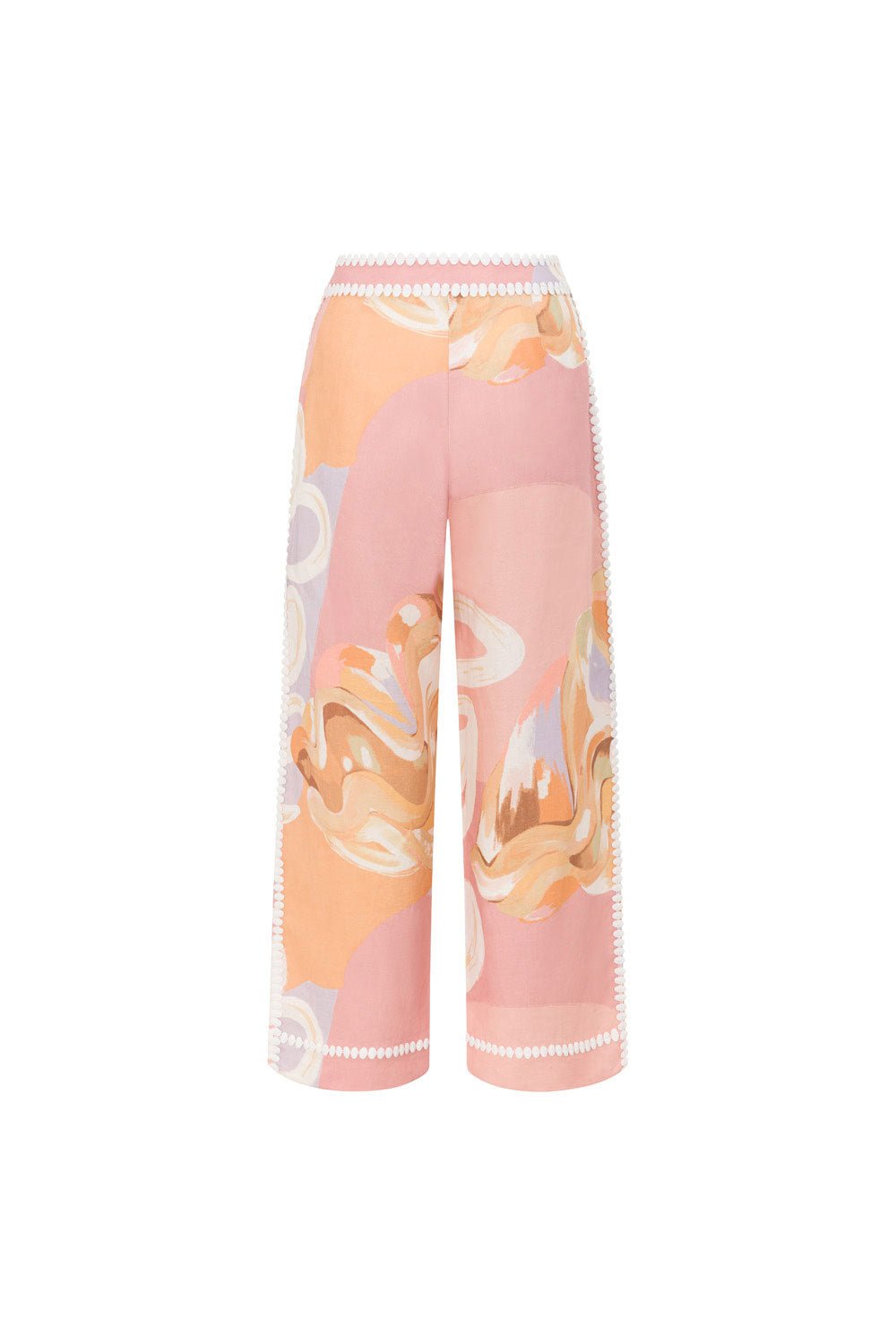 Diana| Calça de cintura alta com estampa artística - Ines Braga