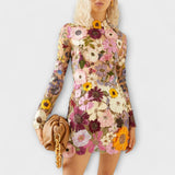 Dolores - Vestido com estampado de flores - Ines Braga