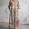 Dora | Vestido de Verão Feminino com Decote em V e Padrão Floral - Ines Braga