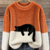 Maria | Sweatshirt para mulher com estampado de gato