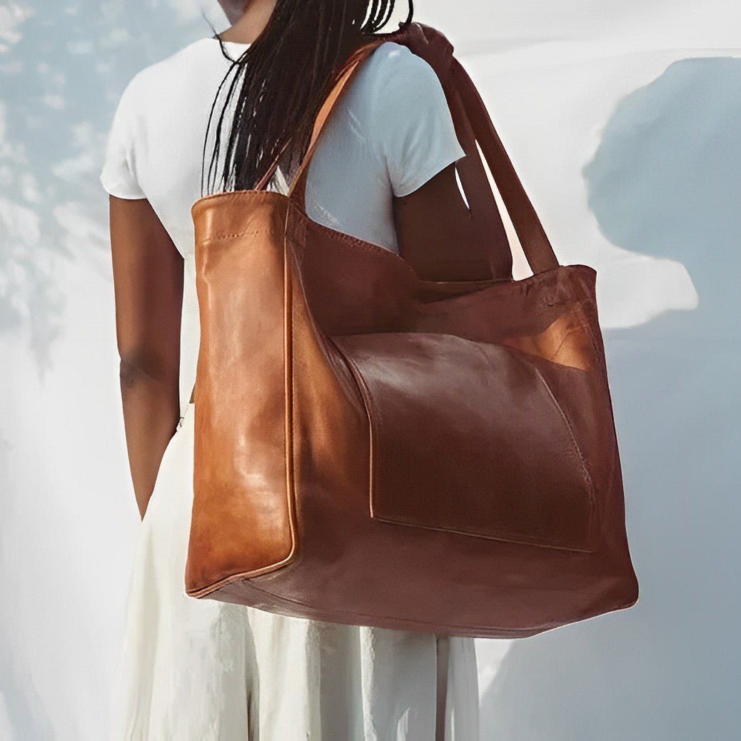 Elara | Bolsa Retrô Em Couro Genuíno Elegante E Prática - Ines Braga
