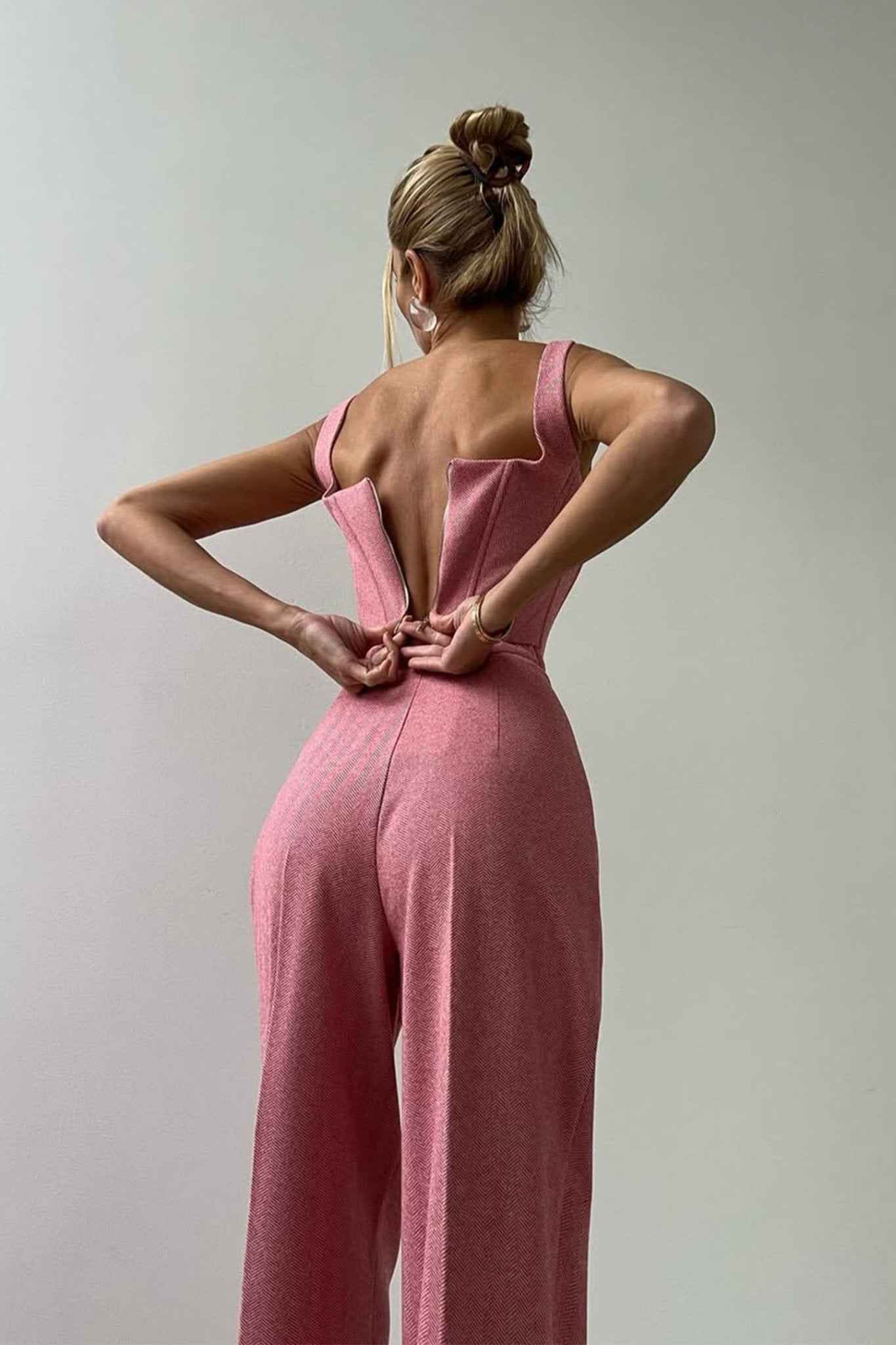 Elegance - Conjunto de três peças com blazer trespassado