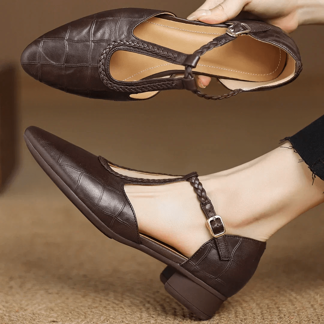 Elena® - Sapatos Ortopédicos em Pele ⏐ Edição Premium - Ines Braga