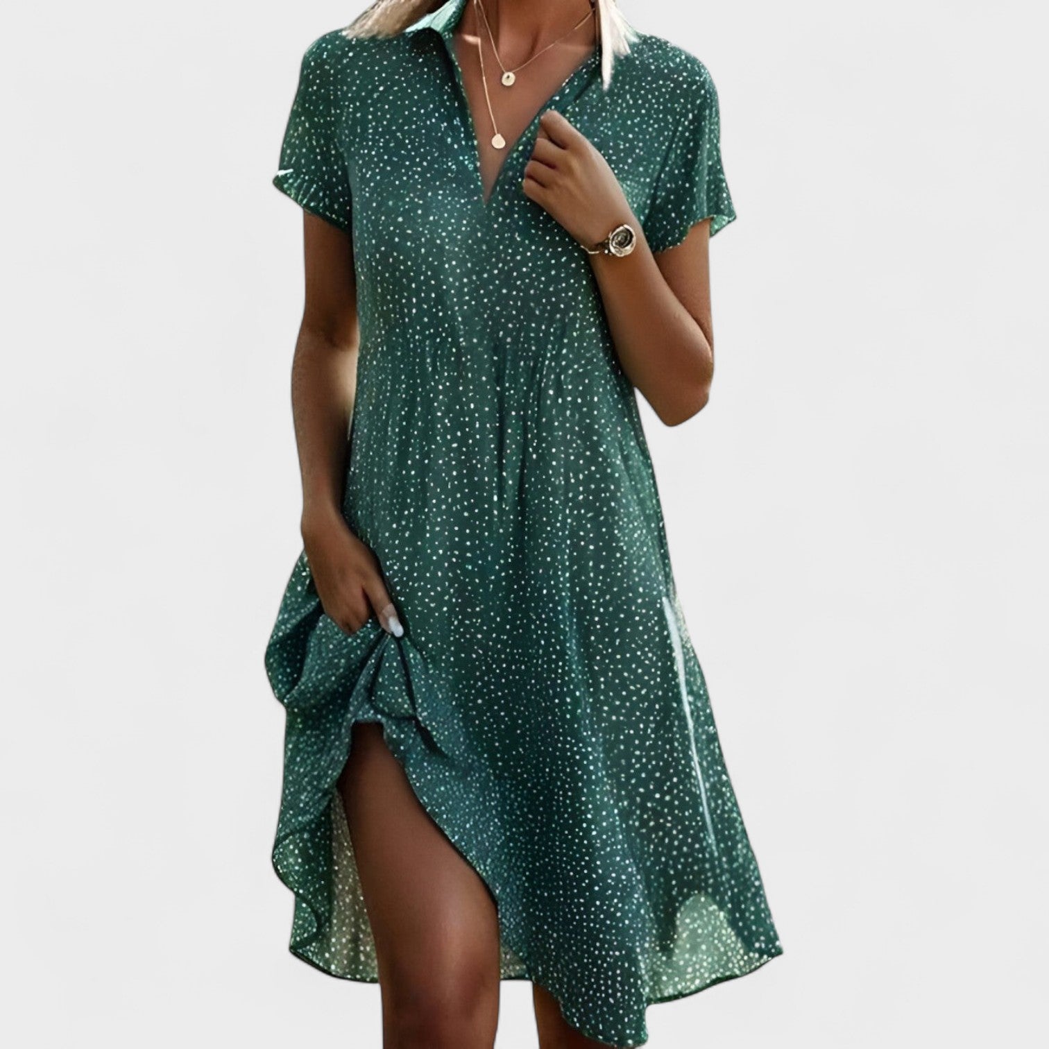 Elia - Vestido midi elegante - Ines Braga