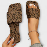 Elisabete - Mocassins rasos com estampado de leopardo - Ines Braga